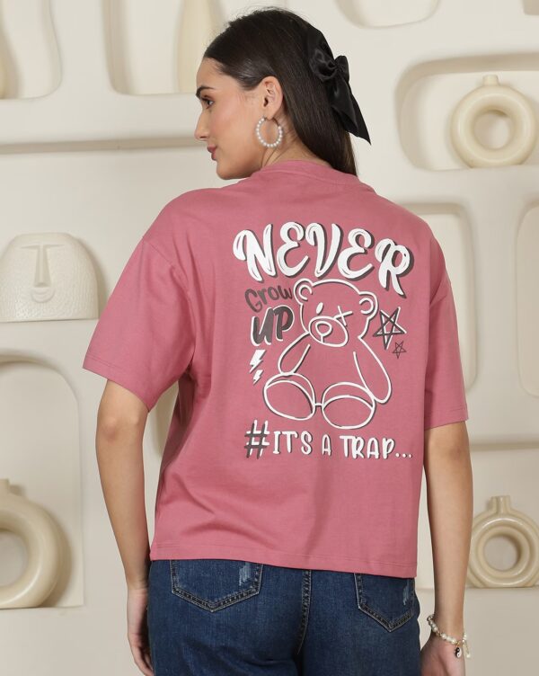 Back Graphic Print Relaxed Fit Tshirt - Image 4