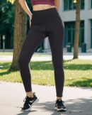 Activewear Ankle Length Mesh Panelled Sports Leggings