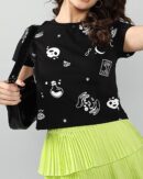 All Over Graphic Print Short Length Tshirt