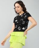 All Over Graphic Print Short Length Tshirt