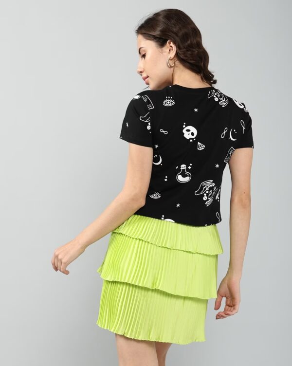 All Over Graphic Print Short Length Tshirt - Image 4