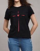 Short Sleeves Graphic Front Print Crew Tshirt