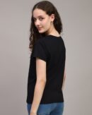 Short Sleeves Graphic Front Print Crew Tshirt