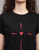 Short Sleeves Graphic Front Print Crew Tshirt