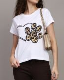 Short Sleeves Graphic Chest Print Crew Tshirt