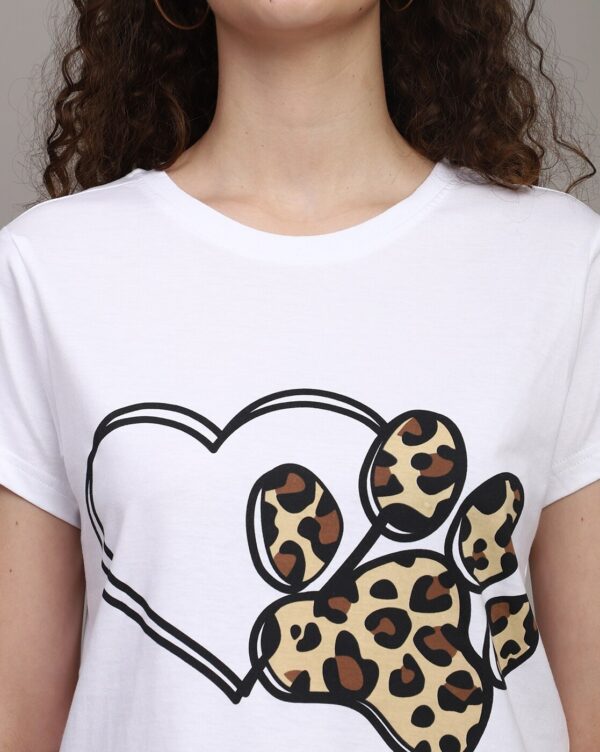 Short Sleeves Graphic Chest Print Crew Tshirt - Image 4