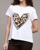 Short Sleeves Graphic Chest Print Crew Tshirt
