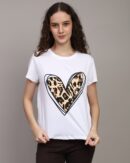 Short Sleeves Graphic Chest Print Crew Tshirt