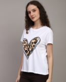 Short Sleeves Graphic Chest Print Crew Tshirt