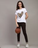 Short Sleeves Graphic Chest Print Crew Tshirt