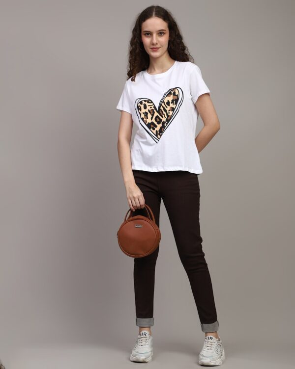 Short Sleeves Graphic Chest Print Crew Tshirt