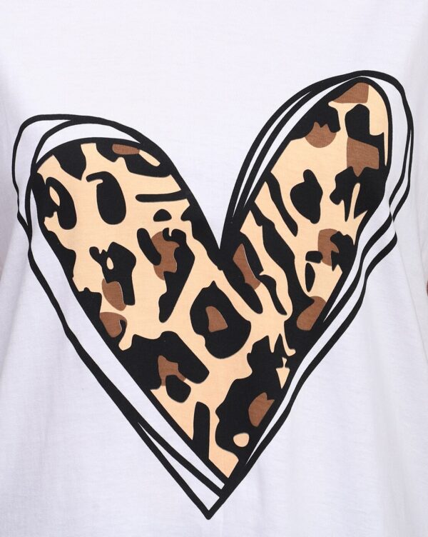 Short Sleeves Graphic Chest Print Crew Tshirt - Image 6