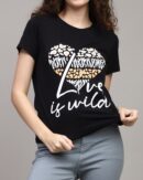 Short Sleeve Typographic Chest Print Crew Tshirt