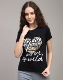 Short Sleeve Typographic Chest Print Crew Tshirt