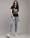 Short Sleeve Typographic Chest Print Crew Tshirt
