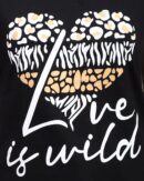 Short Sleeve Typographic Chest Print Crew Tshirt