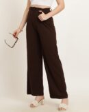 Full Length High Rise Pleated Wide Leg Pant