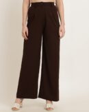 Full Length High Rise Pleated Wide Leg Pant