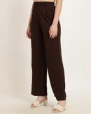 Full Length High Rise Pleated Wide Leg Pant