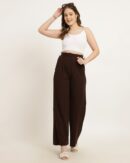 Full Length High Rise Pleated Wide Leg Pant