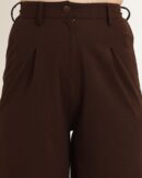 Full Length High Rise Pleated Wide Leg Pant