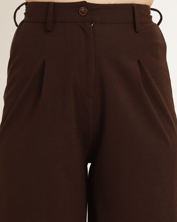 Full Length High Rise Pleated Wide Leg Pant - Image 6