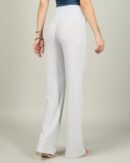 Full Length High Rise Textured Straight Pants