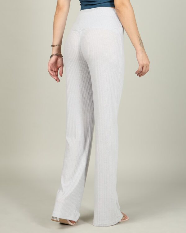 Full Length High Rise Textured Straight Pants - Image 5