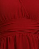 Extended Sleeve Ruched Waist Smocked Peplum Top