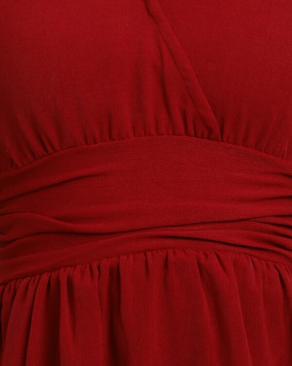 Extended Sleeve Ruched Waist Smocked Peplum Top - Image 18
