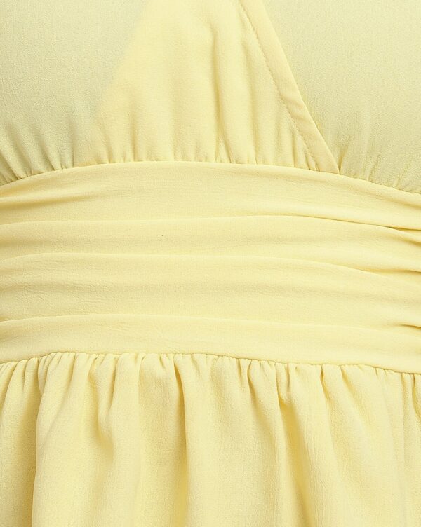 Extended Sleeve Ruched Waist Smocked Peplum Top - Image 11