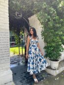 Florence tie-up dress-Blue